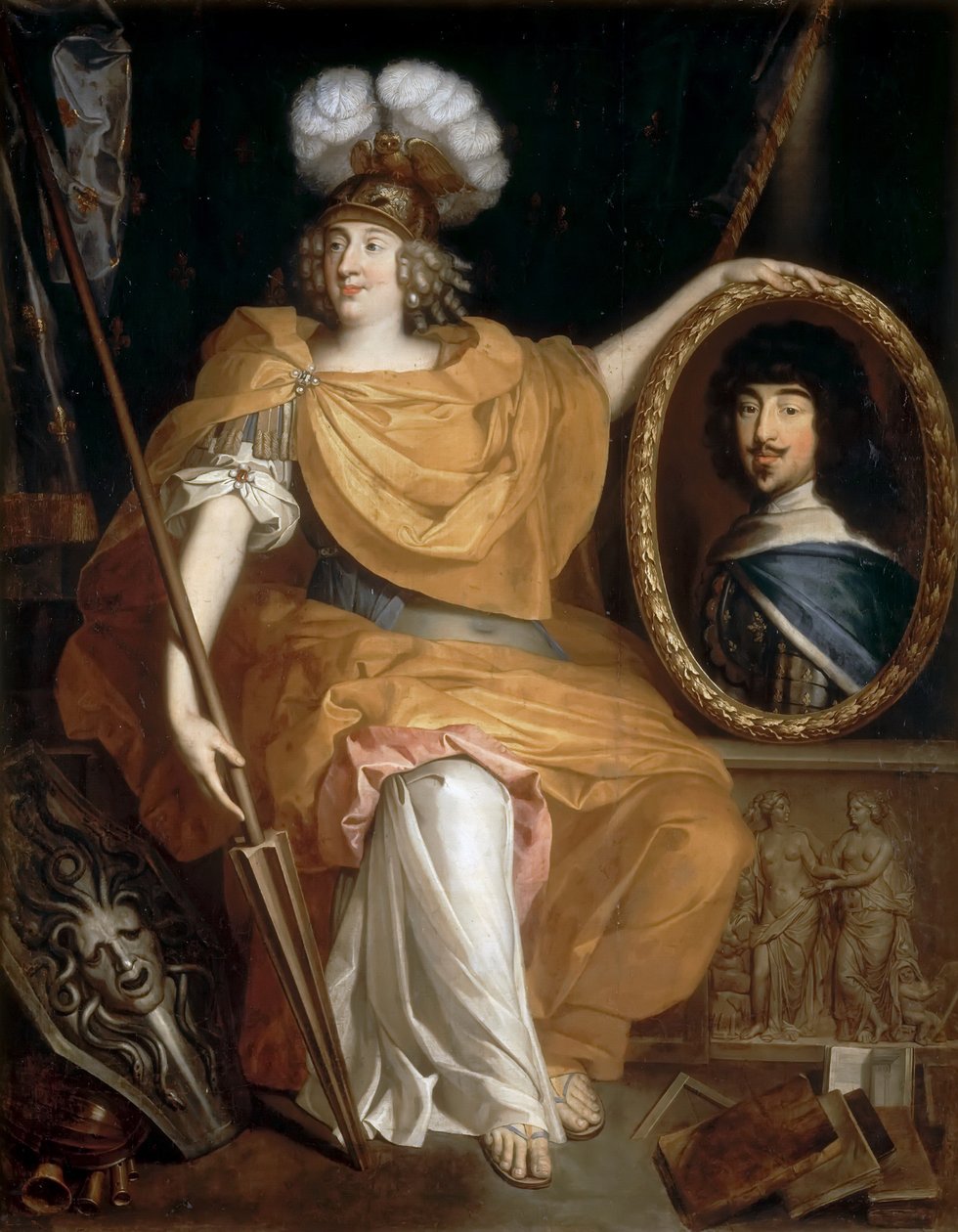 Porträtt av Anne Marie Louise dOrléans, hertiginna av Montpensier av Pierre Bourguignon