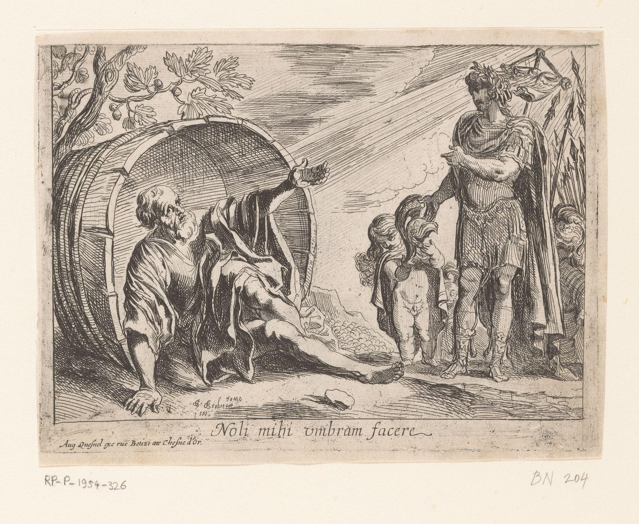 Alexander den store och Diogenes av Pierre Brebiette