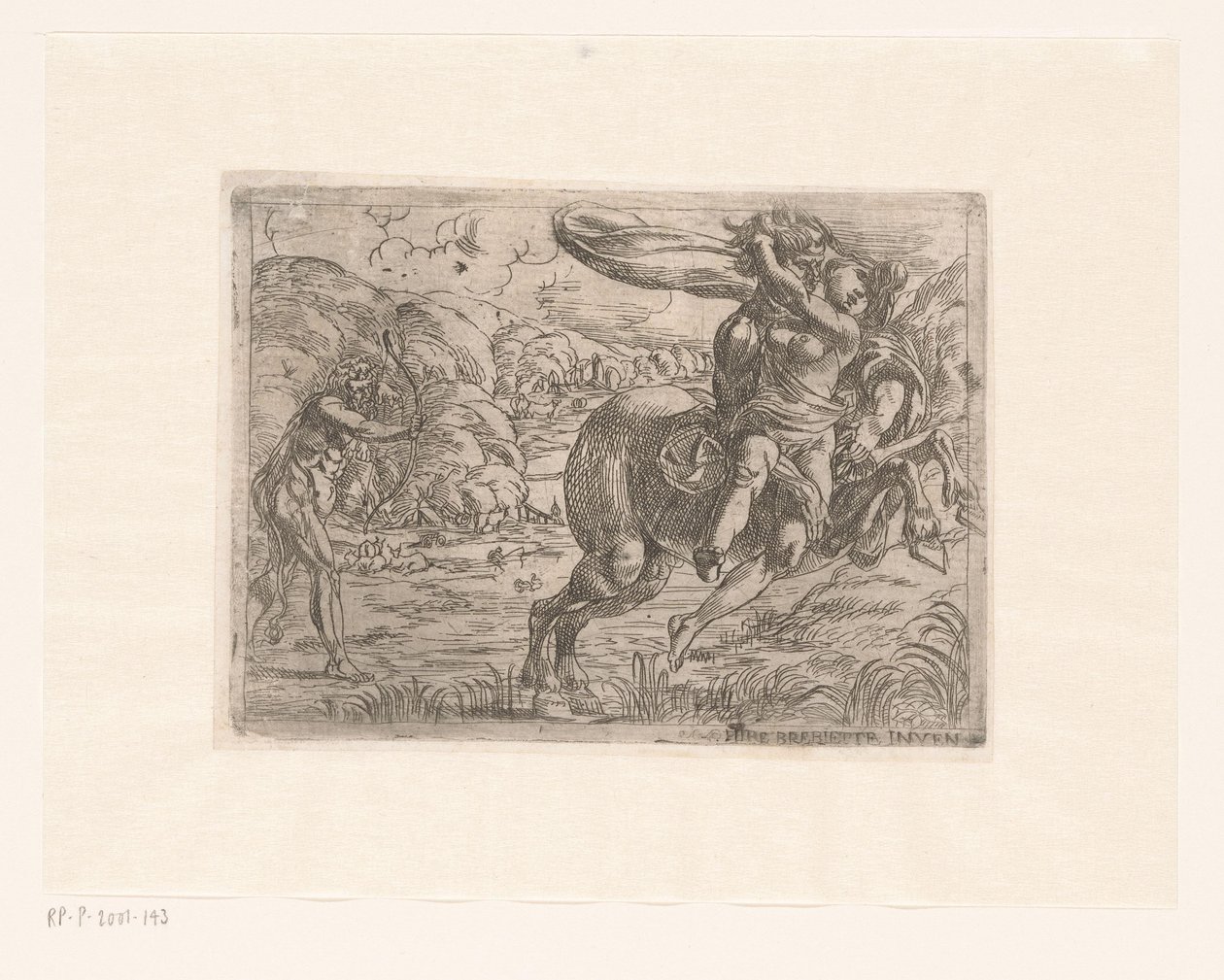 Hercules räddar Deianira från Nessus av Pierre Brebiette