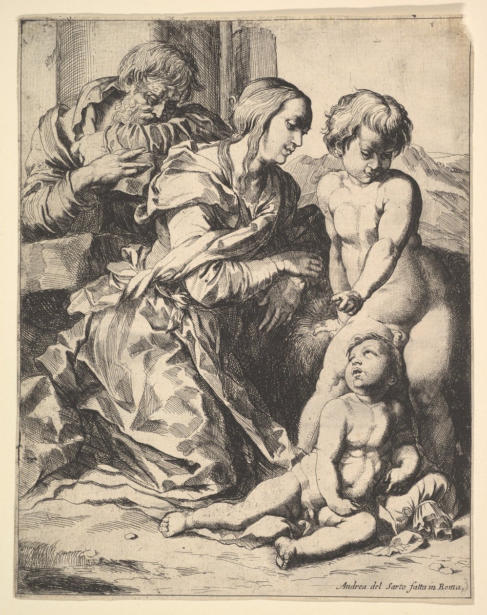 Jungfru knäböjer inför Kristus, 1610-42. av Pierre Brebiette