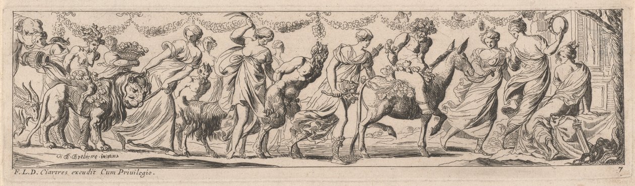 Kvinna som piskar en Satyr av Pierre Brebiette