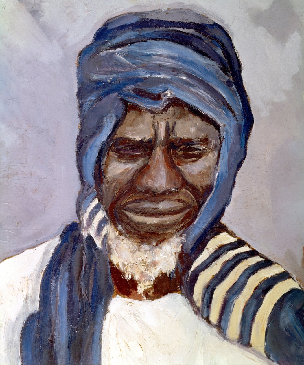 Porträtt av Samory Toure, ca 1870-1890 (målning) av Pierre Castagnez
