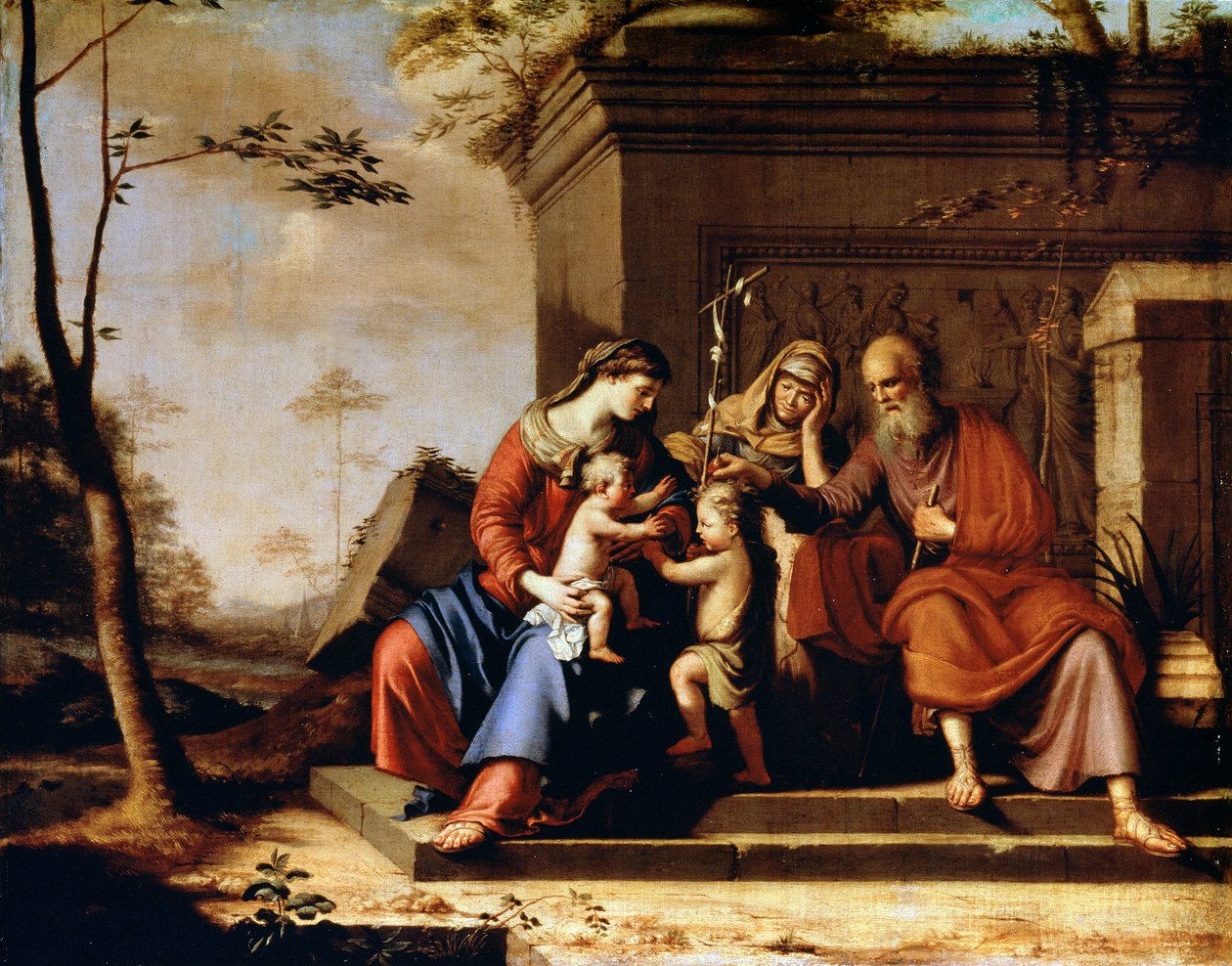Den heliga familjen, 1655 av Pierre Cauchy