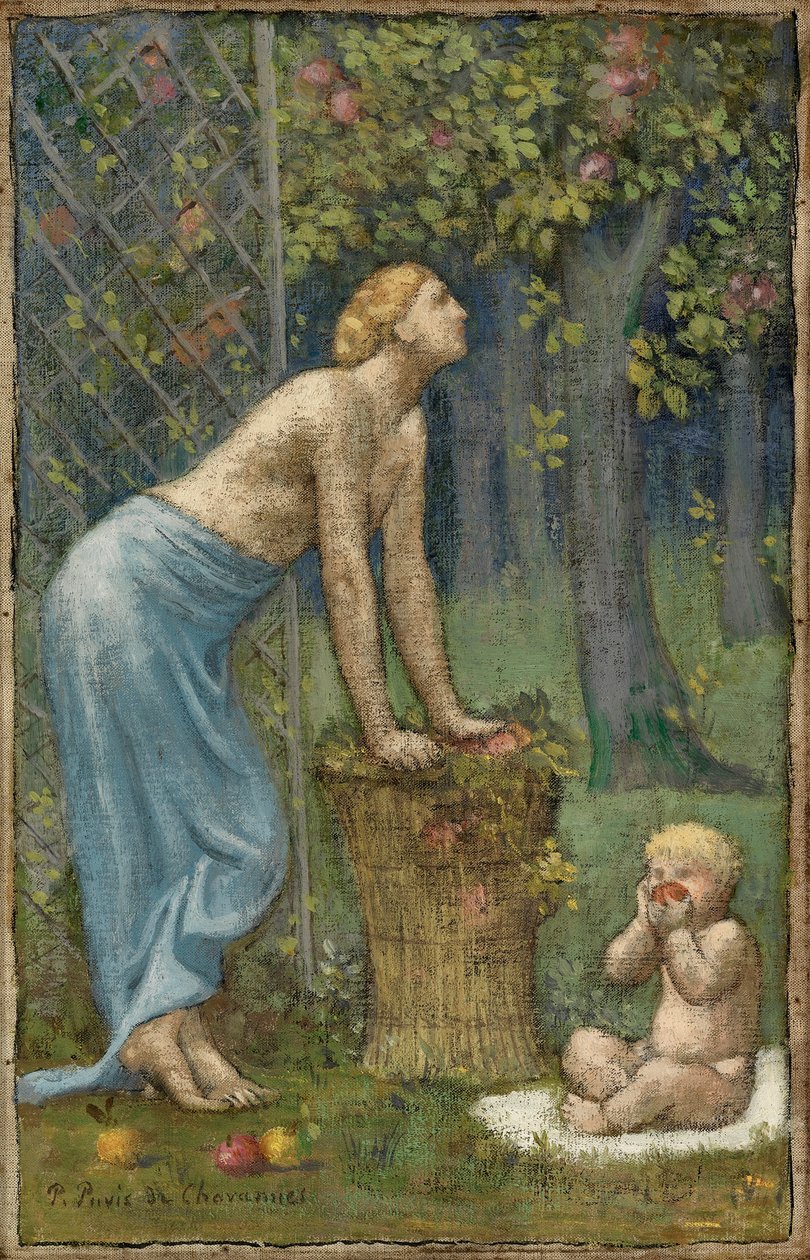 Skörd av äpplen av Pierre Cécile Puvis de Chavannes