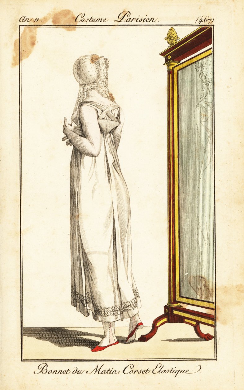Merveilleuse framför en spegel, Paris av Pierre Charles Baquoy