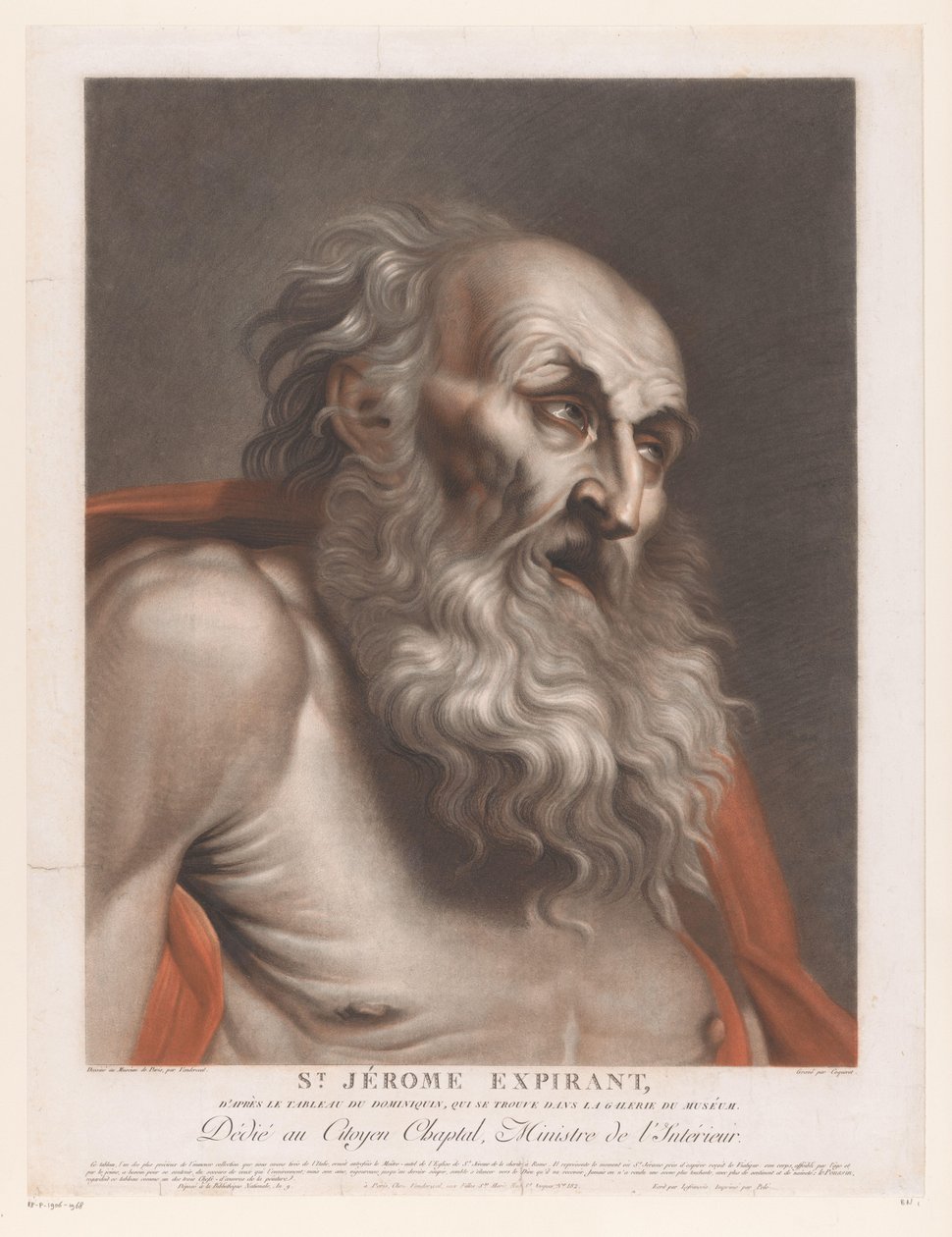 Heilige Hieronymus St. Jerome Expirant (titel på objekt) av Pierre Charles Coqueret