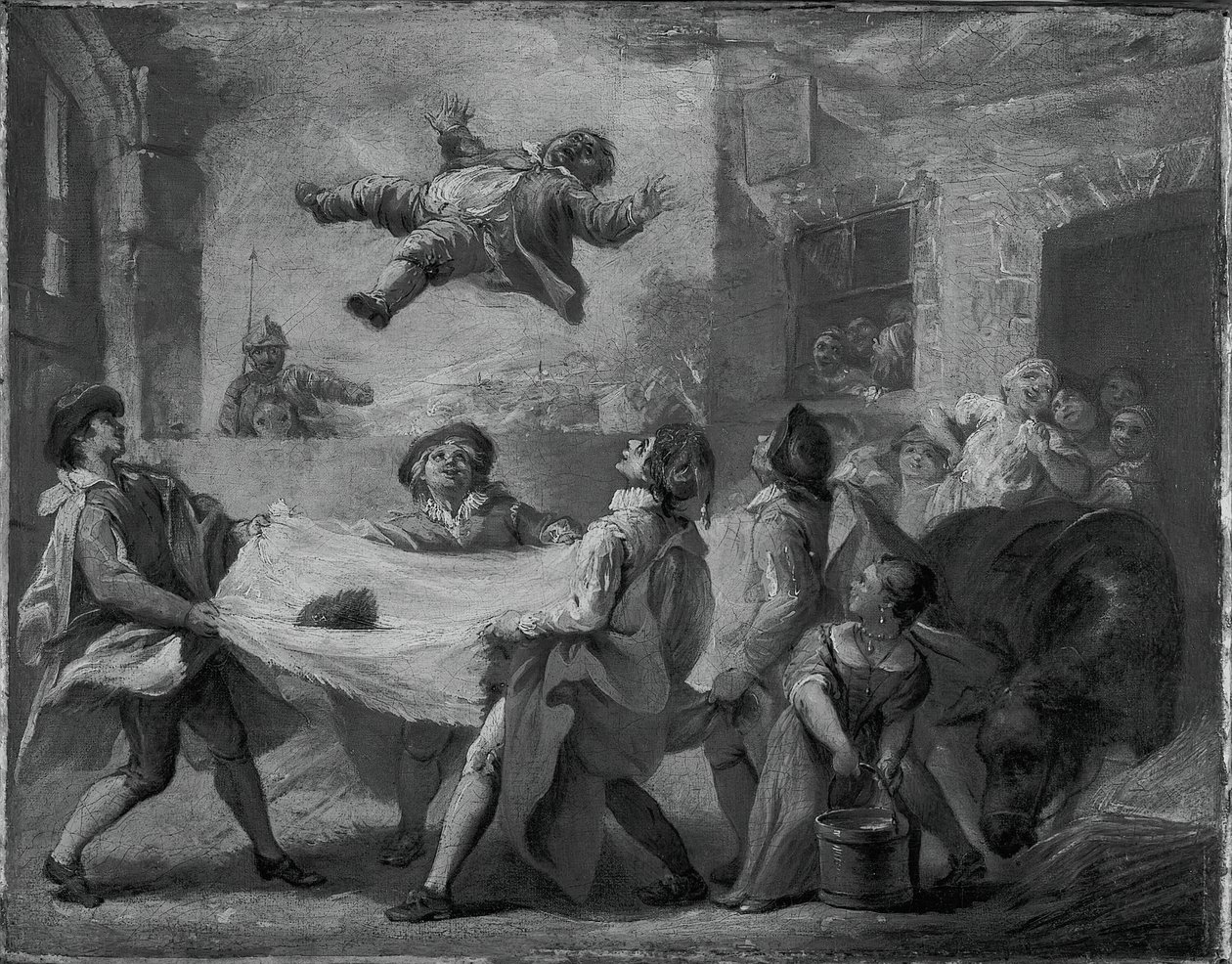Sancho Panza kastas i en filt, 172324. av Pierre Charles Tremolieres