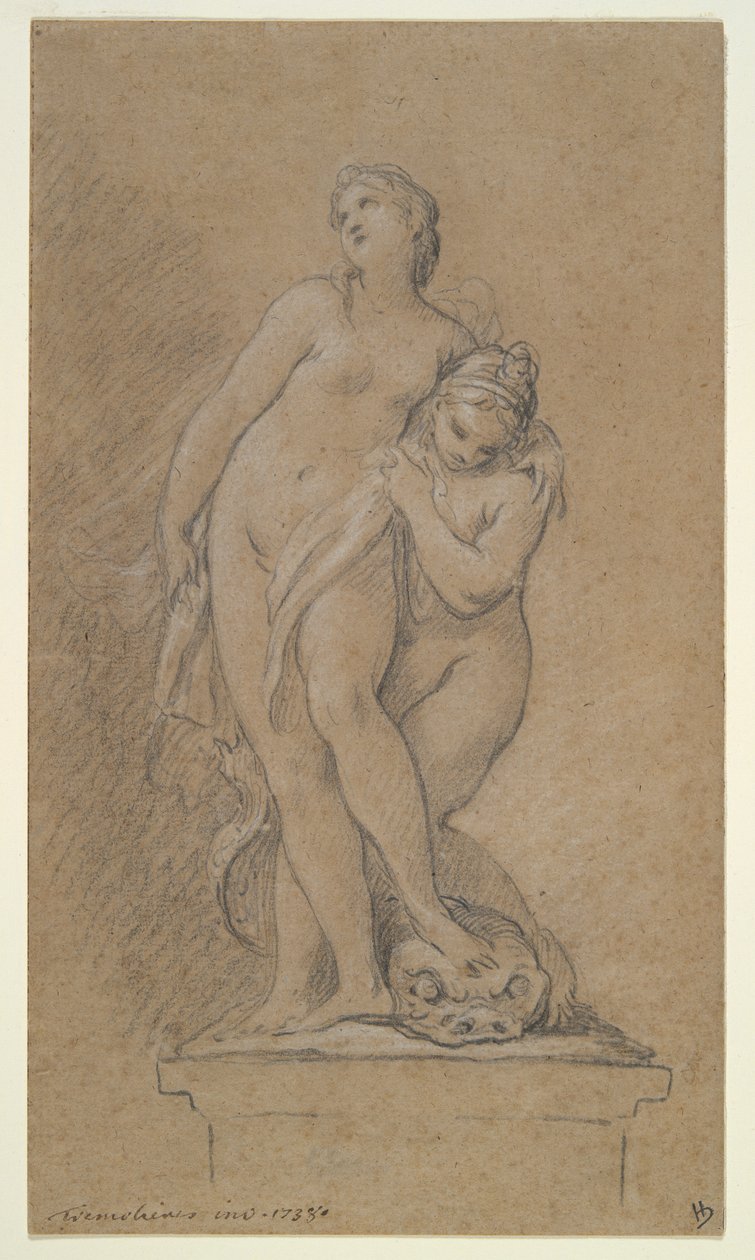 Venus med stöd av en Nereid av Pierre Charles Tremolieres