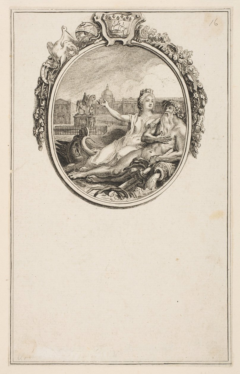 Invigning av ryttarstatyn av Ludvig XV, 1766. av Pierre Chenu