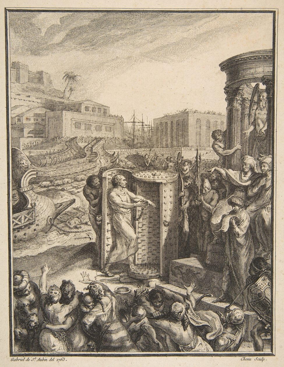 Regulus dömd till den mest hemska tortyren, 1700-talet. av Pierre Chenu