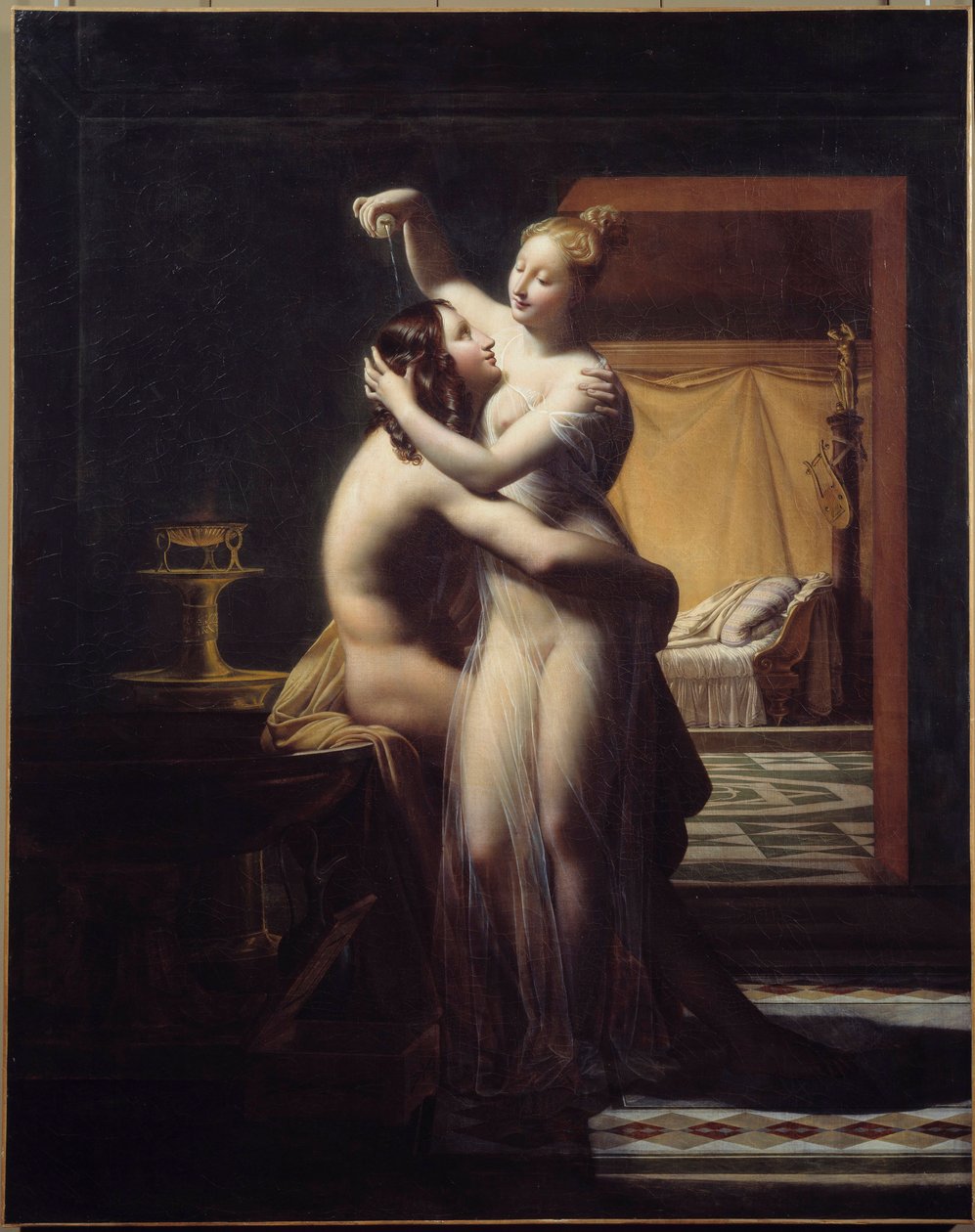 Hero and Leandre Lovers Hero and Leandre, legendariskt par. Målning av Pierre Claude Delorme (1783-1859) 1800-talets Brest, Musee des Beaux Arts. av Pierre Claude Delorme