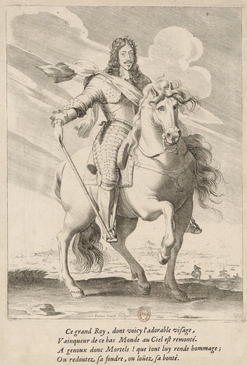 Ridsporträtt av Ludvig XIII av Frankrike av Pierre Daret