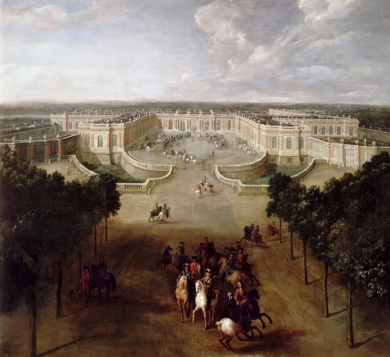 Utsikt över Grand Trianon från Avenue av Pierre Denis II Martin