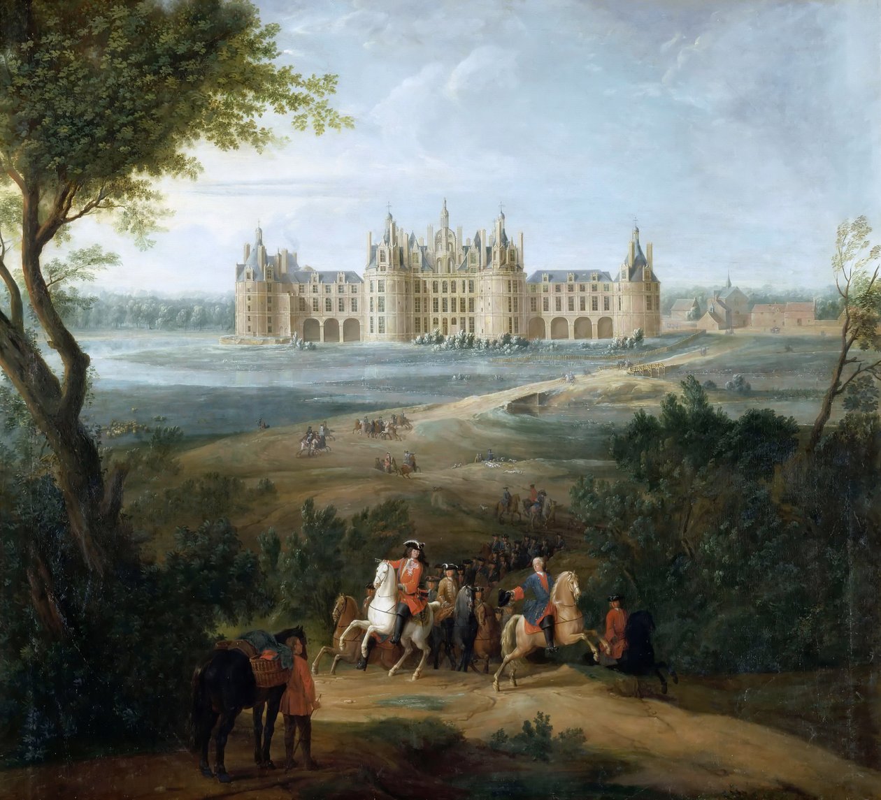 Utsikt över château de Chambord, från parken av Pierre Denis II Martin