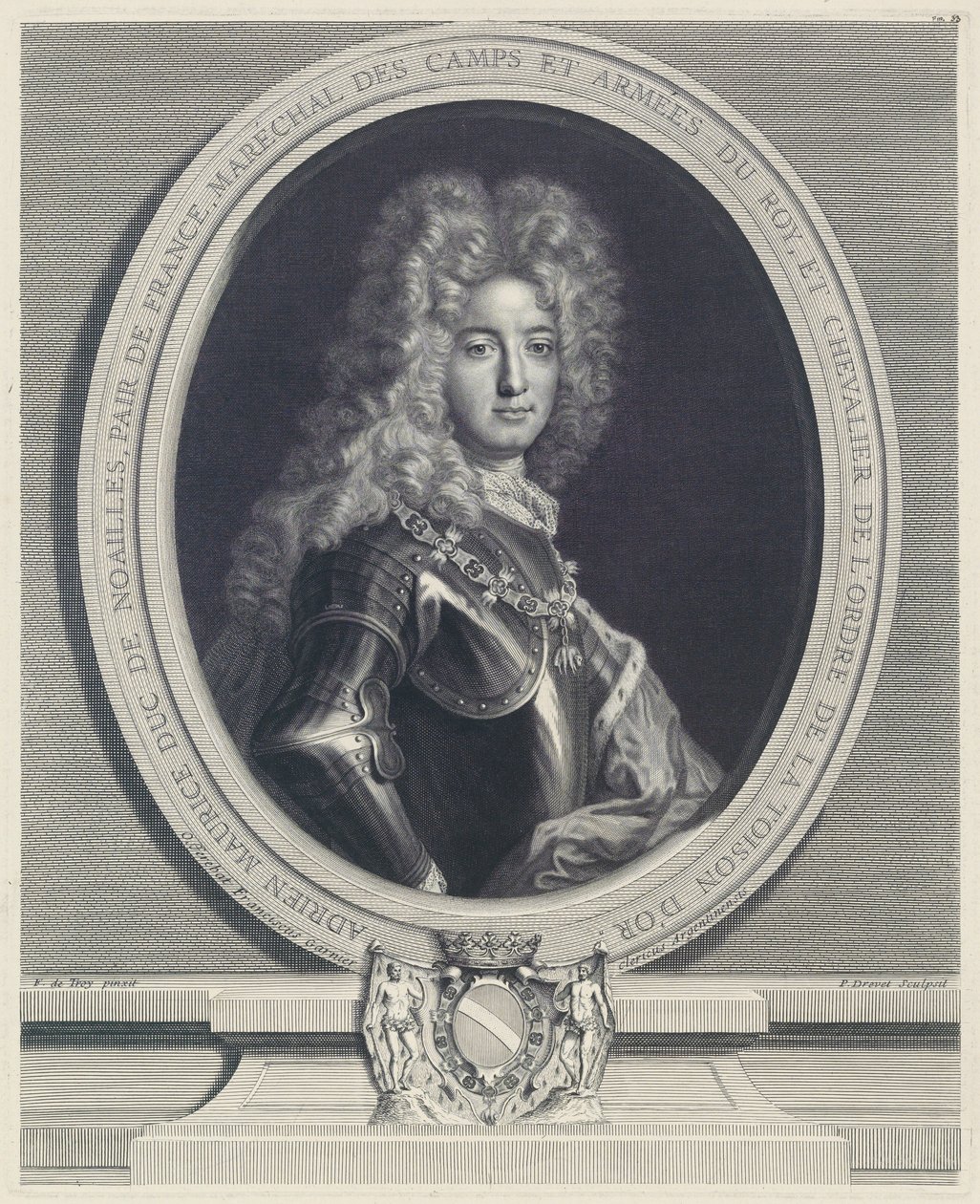 Adrien Maurice, hertig av Noailles av Pierre Drevet