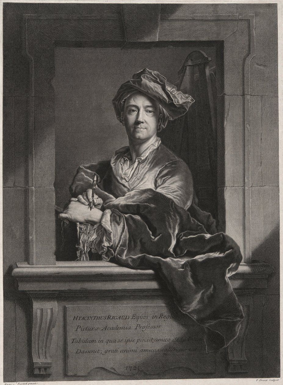 Hyacinthe Rigaud (1659-1743) av Pierre Drevet