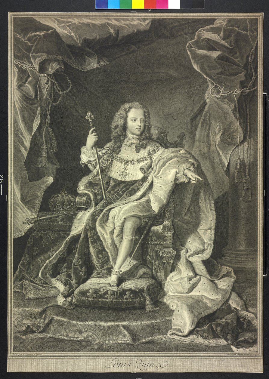 Kung av Frankrike Ludvig XV av Pierre Drevet