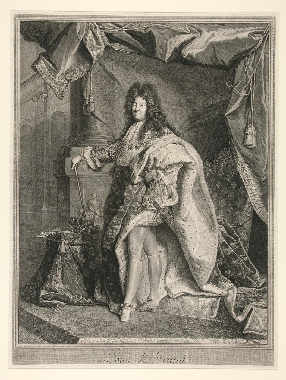 Ludvig XIV, kung av Frankrike (1638-1715) av Pierre Drevet