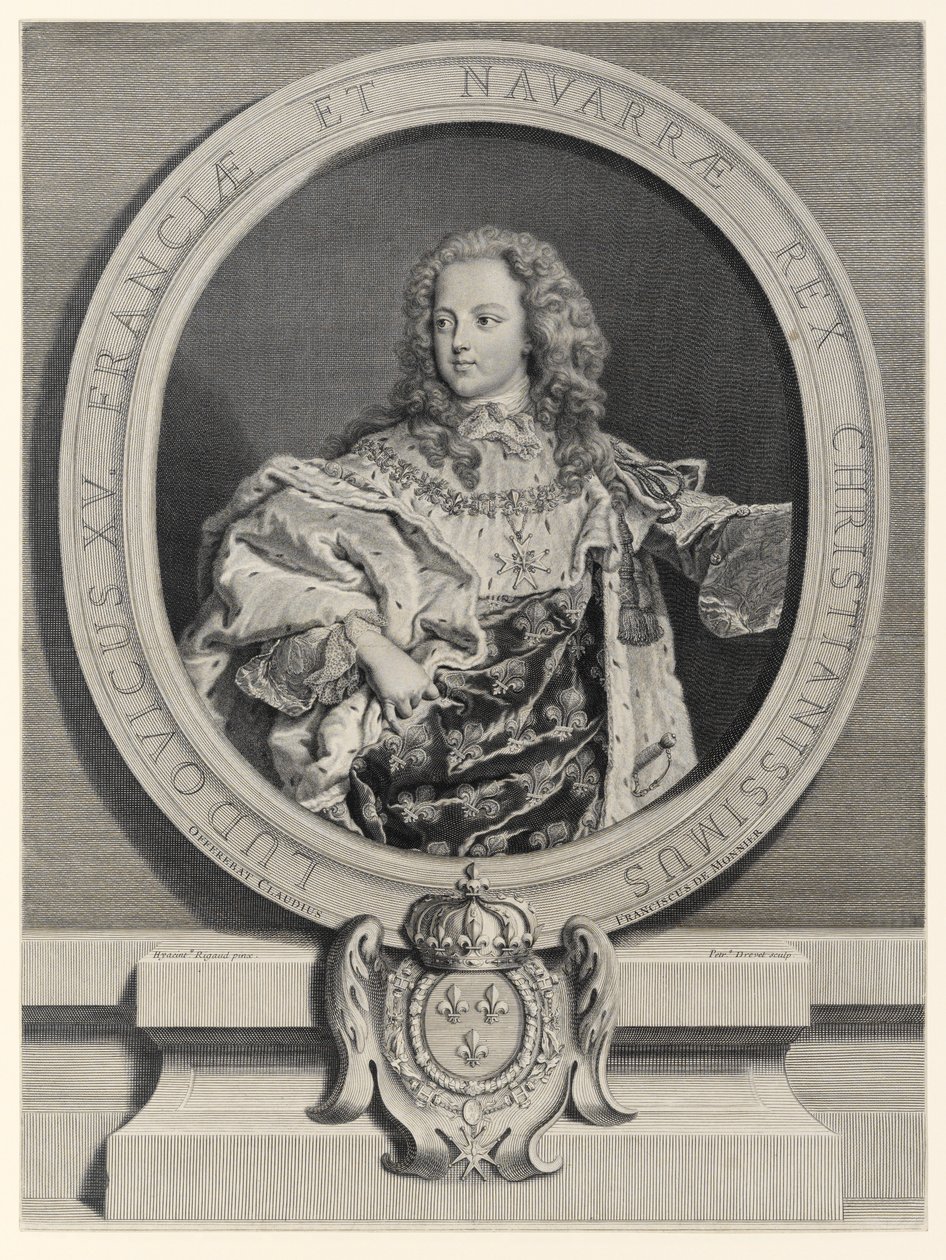 ルイ 15 世、フランス国王 (1710-1774) スウェーデン人 av Pierre Drevet