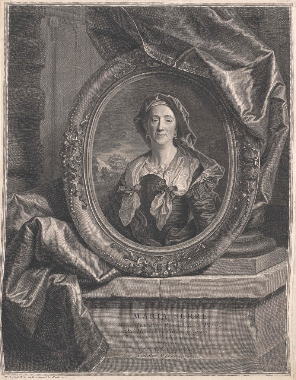 Marie Serre (tryck) av Pierre Drevet