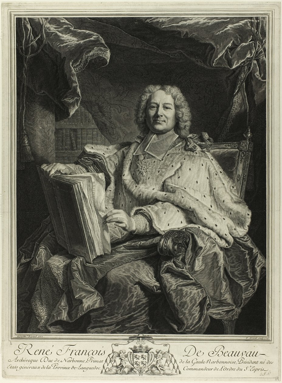 Porträtt av René François de Beauveau du Rivau av Pierre Drevet