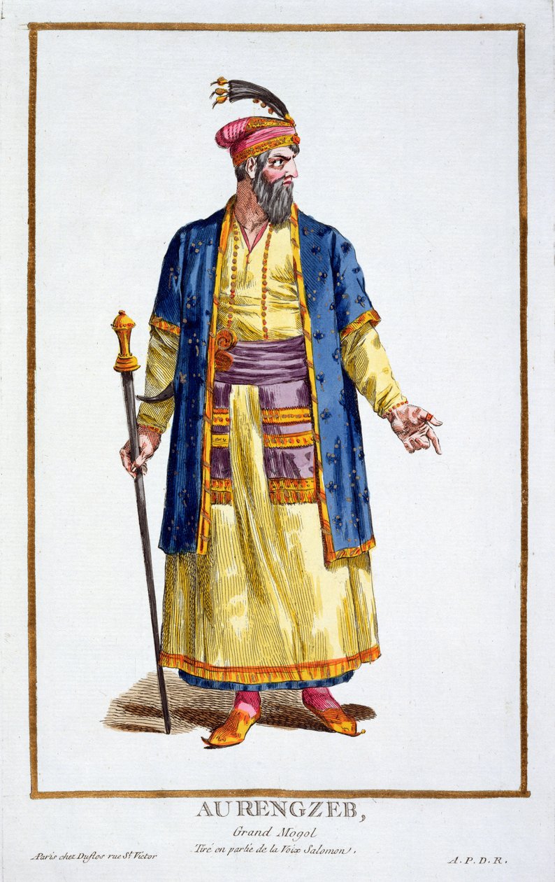 Aurangzeb, Great Khan av de mongoliska horderna från Recueil des Estampes, representerande rangen och värdigheterna, efter dräkten för alla existerande nationer