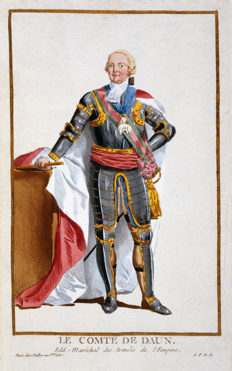 Greve de Daun, General of Armies of the Holy Roman Empire (1705-66) från Collection of Prints, representing Rangs and Dignities, following the Costume of All Existing Nations