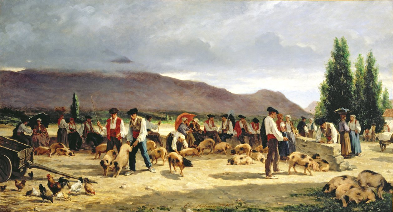 Grismarknaden, 1875 av Pierre Edmond Alexandre Hedouin