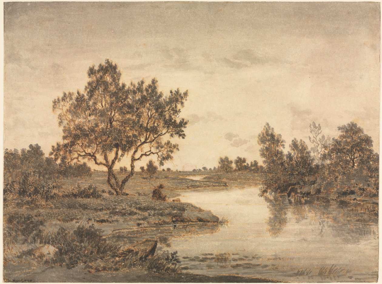Fiskaren Fiskaren, ca. 1840-45. av Pierre Etienne Theodore Rousseau