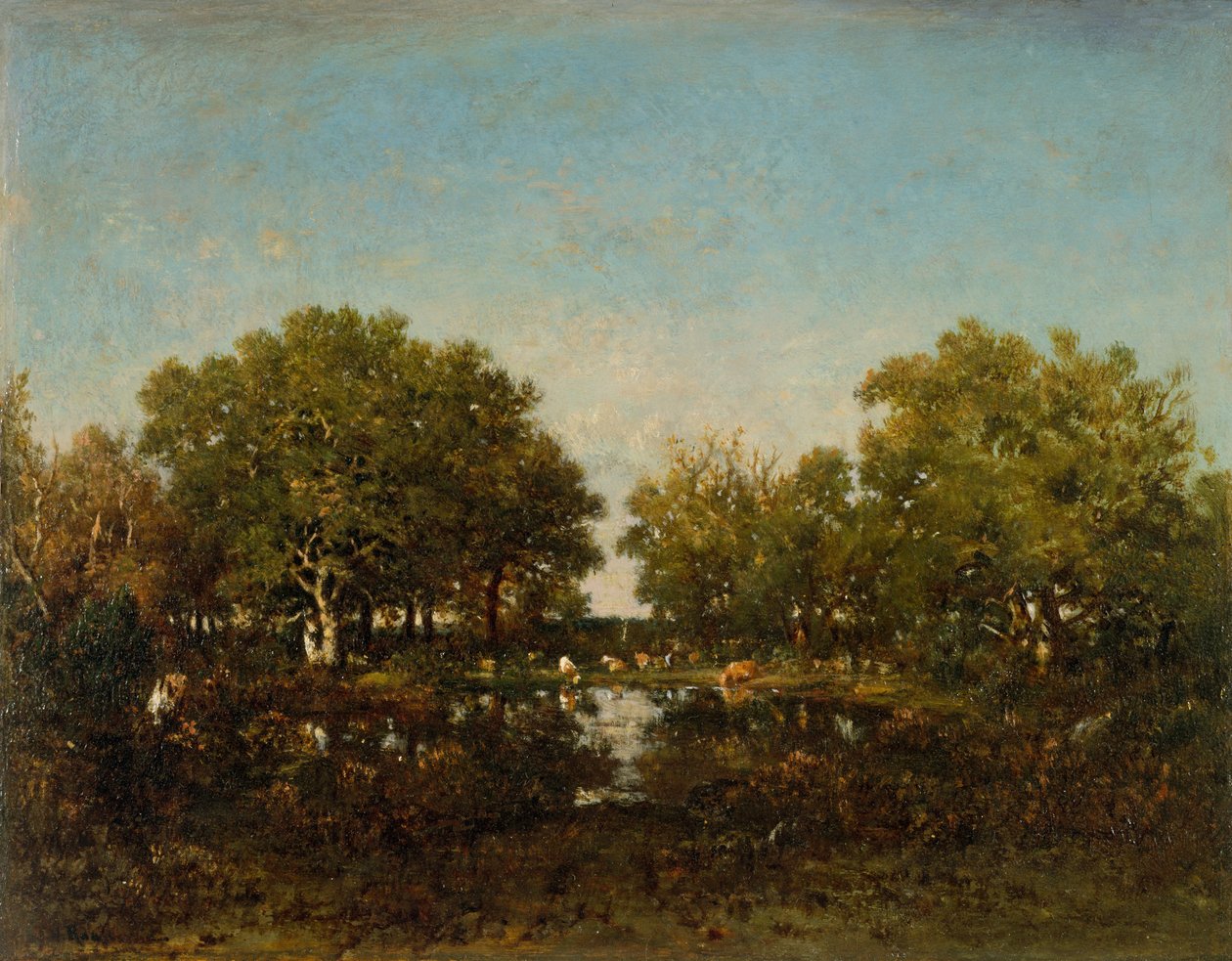 The Pool Memory of the Forest of Chambord, 1839. av Pierre Etienne Theodore Rousseau