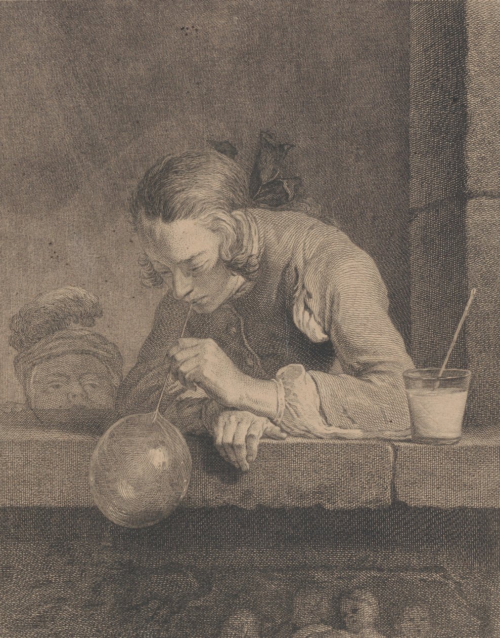 Såpbubblor, 1739. av Pierre Filloeul
