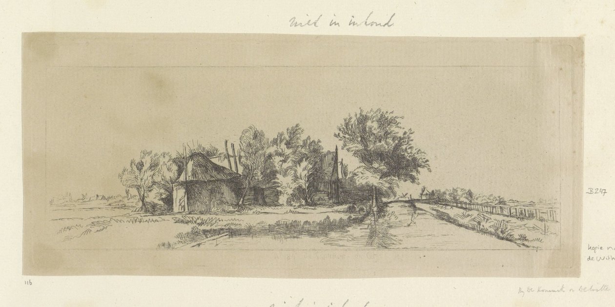 Landschap palisade een kanaal Samling av åttiofem originaltryck (serietitel) av Pierre François Basan (workshop of)