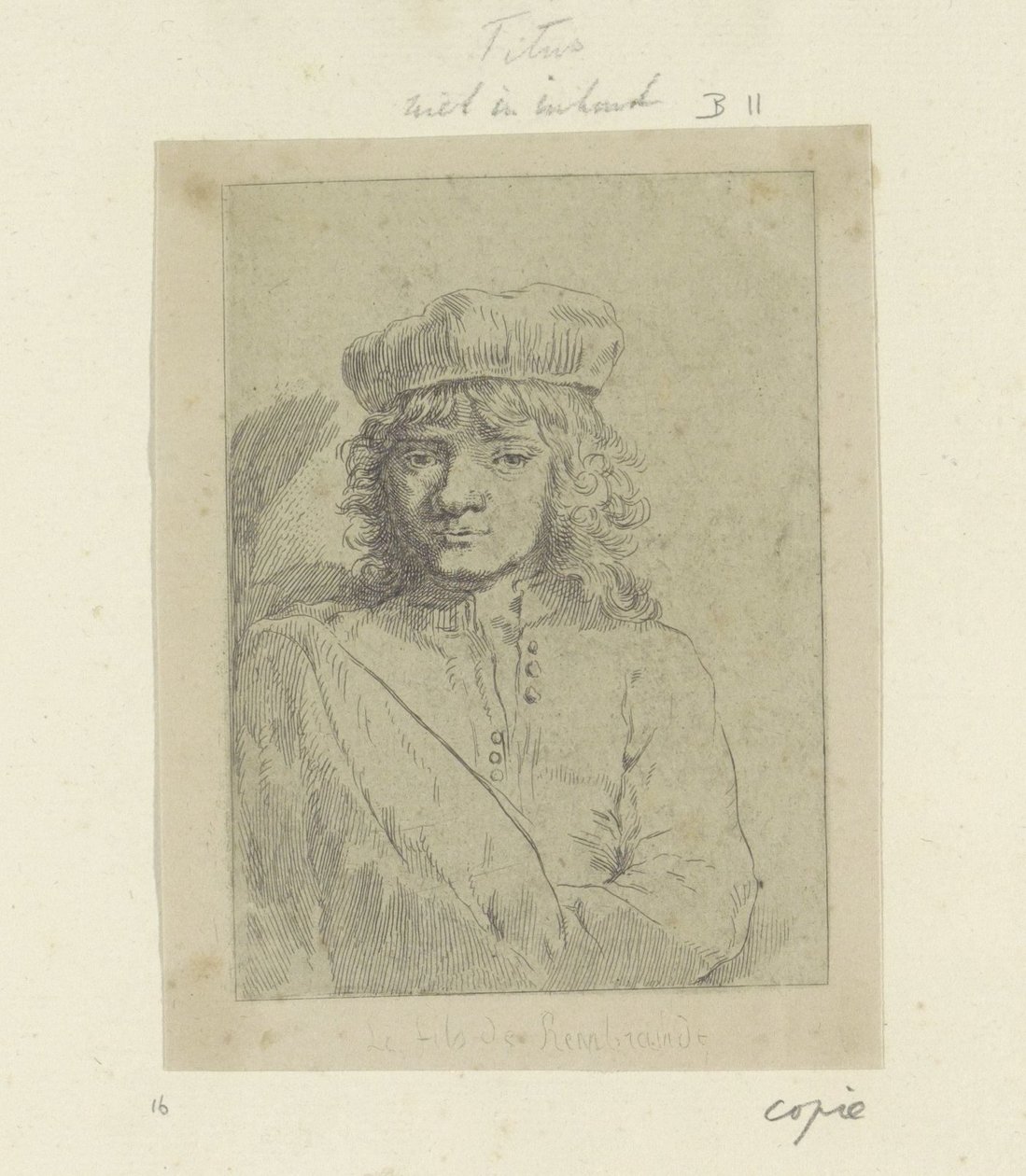 Porträtt av Titus Samling av åttiofem originaltryck (serietitel) av Pierre François Basan (workshop of)