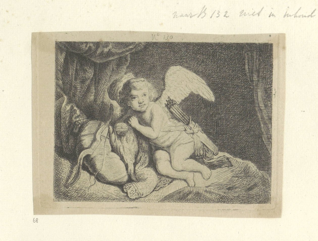 Rustende Amor Samling av åttiofem originaltryck (serietitel) av Pierre François Basan (workshop of)