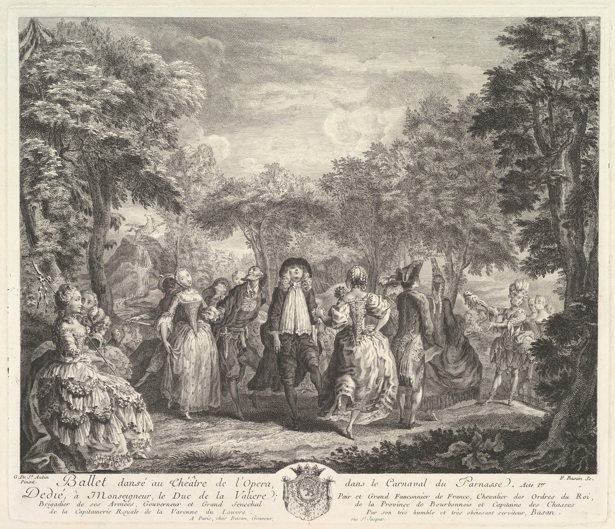 Karnevalen i Parnassus, 1761-62. av Pierre François Basan