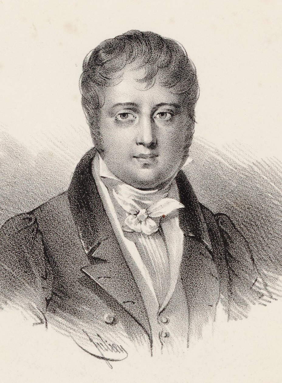 Porträtt av kompositören Nicolò Isouard 1775-1818. av Pierre François Ducarme