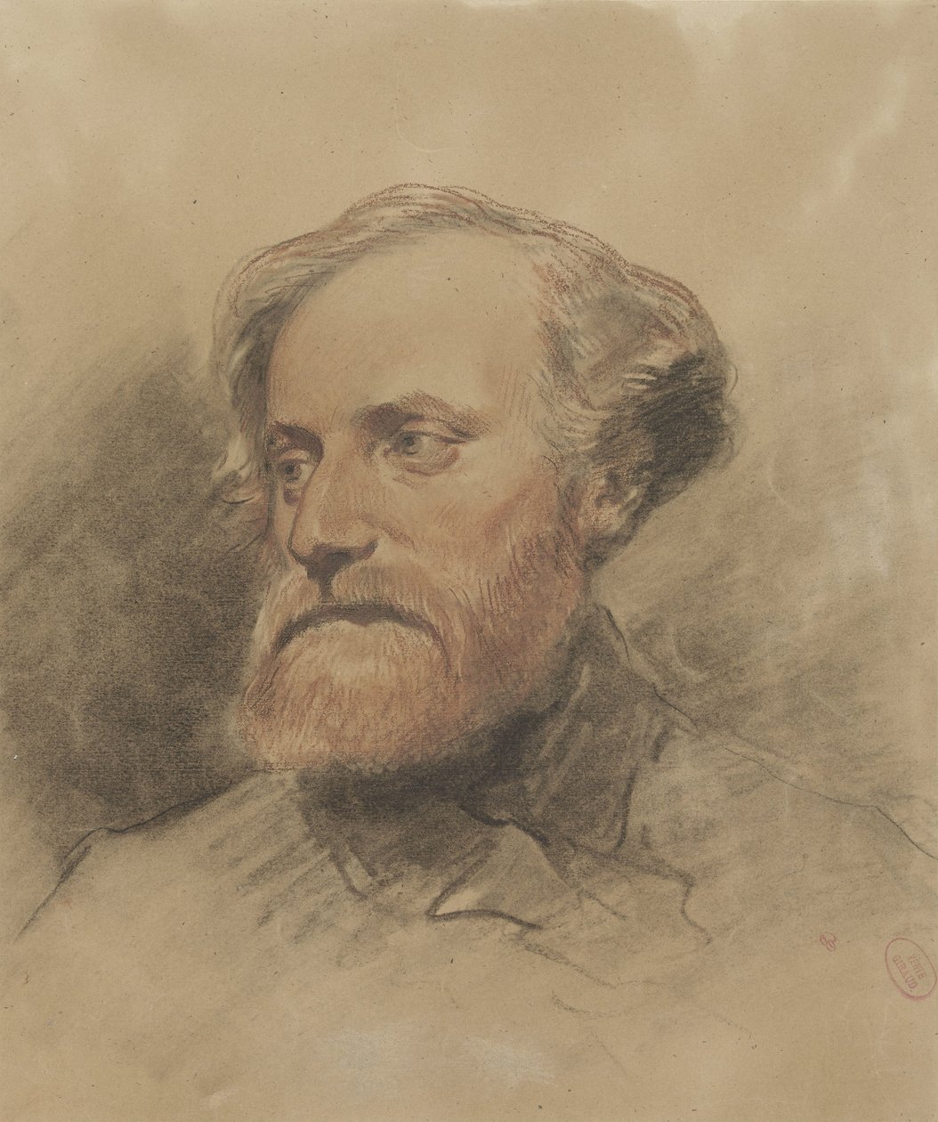 Porträtt av målaren Alexandre Gabriel Decamps av Pierre François Eugène Giraud