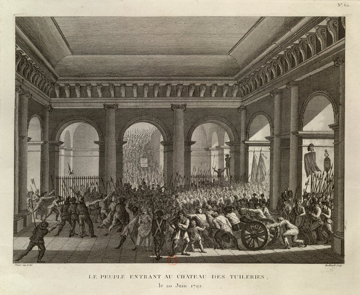Människor på väg in i Tuileriespalatset av Pierre Gabriel Berthault