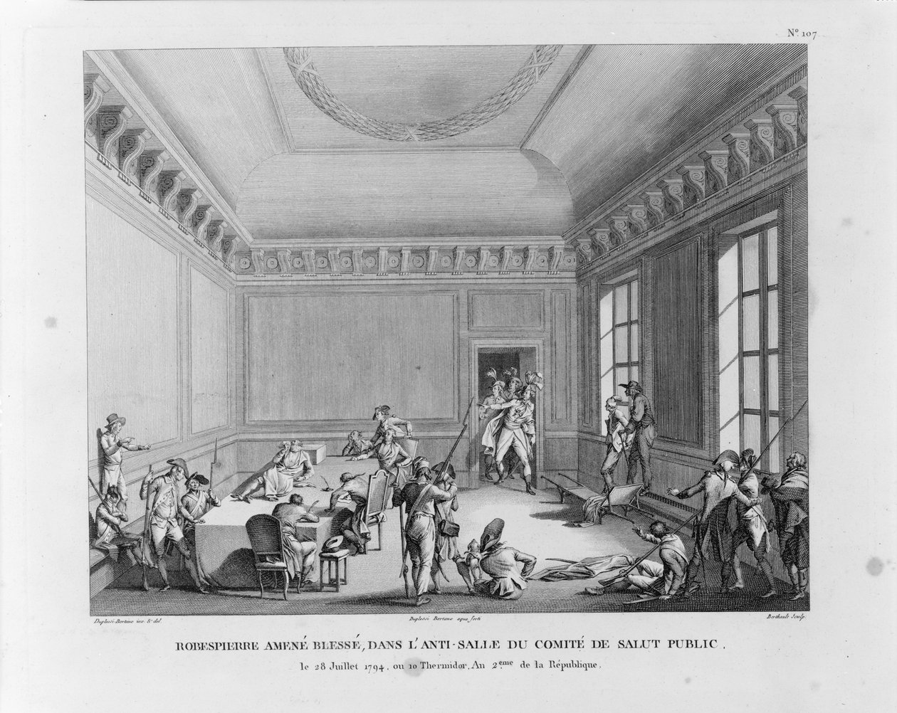 Arresteringen av Robespierre den 27 juli 1794, 1794 av Pierre Gabriel Berthault