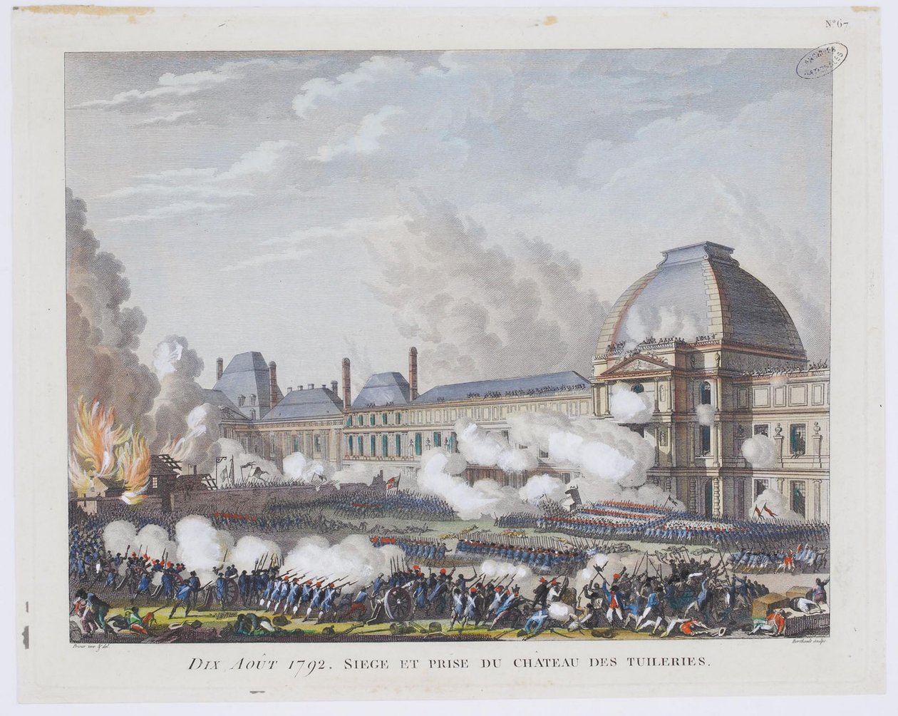 Stormningen av Tuileripalatset den 10 augusti 1792, ca. 1800 av Pierre Gabriel Berthault