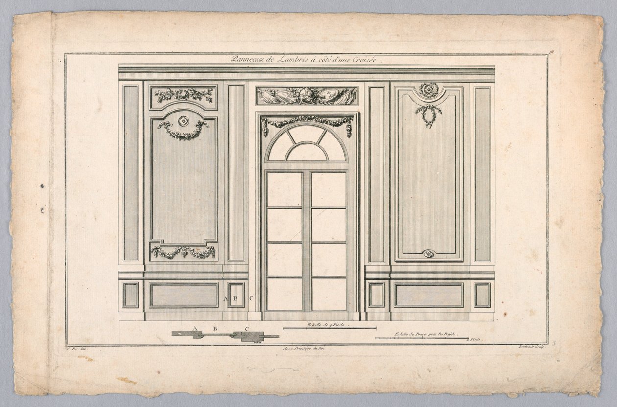 Vägginteriör Med Dörr av Pierre Gabriel Berthault