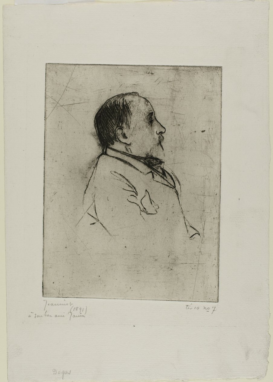 Porträtt av Degas av Pierre Georges Jeanniot