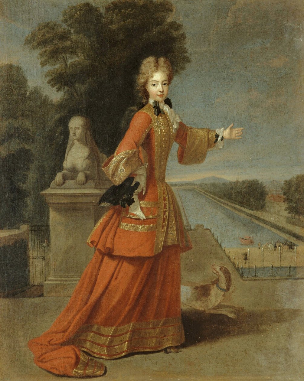 Porträtt av Marie Adélaïde av Savojen, hertiginna av Burgund av Pierre Gobert