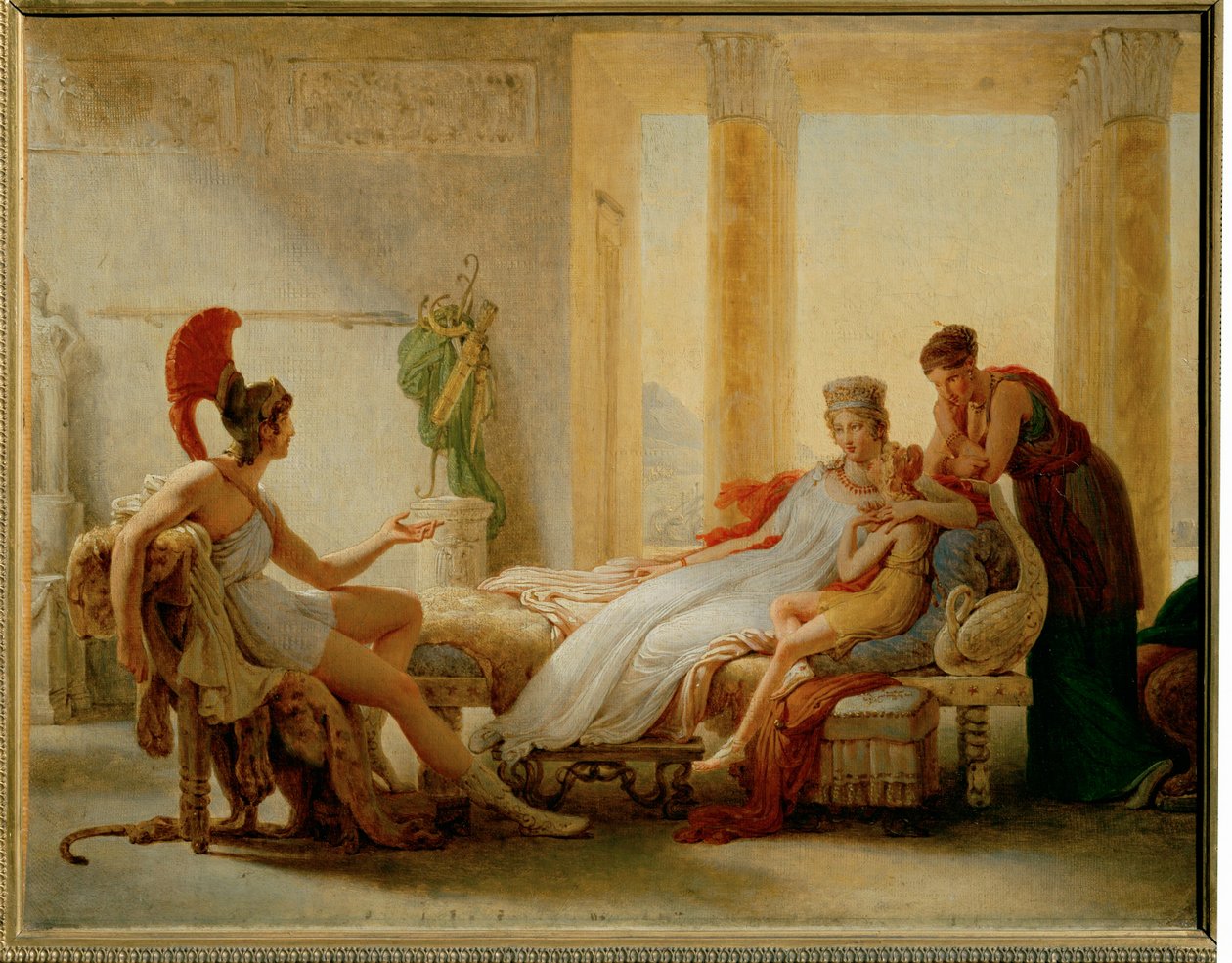 Aeneas och Dido, skiss till en större oljemålning... av Pierre Guérin