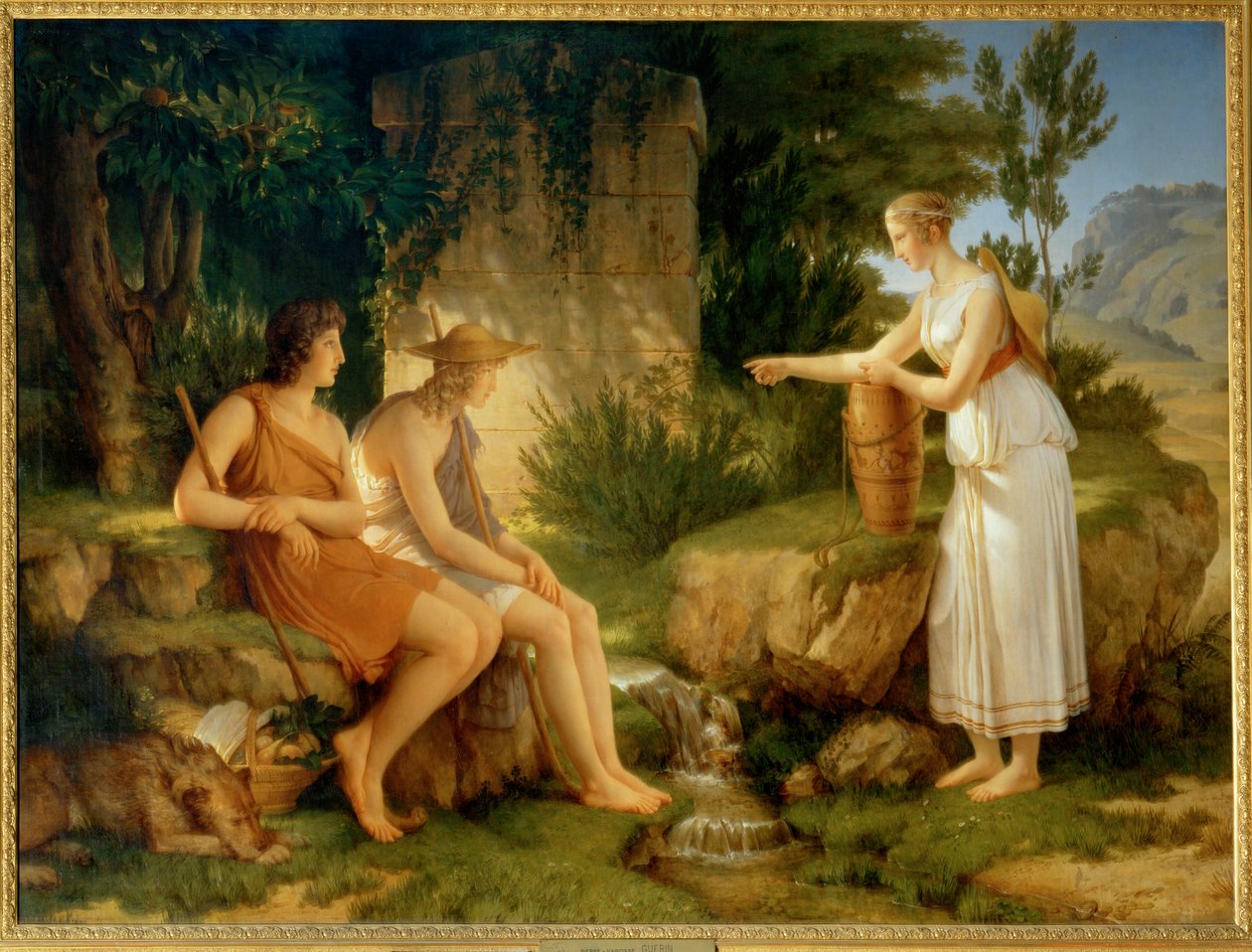 Herdarna vid Amyntas grav... av Pierre Guérin