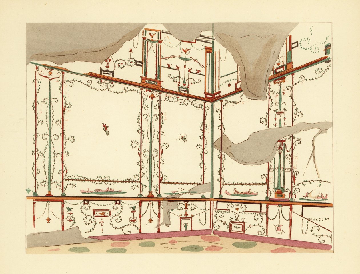 Exedra i Hundraårsdagens hus, Pompeji av Pierre Gusman
