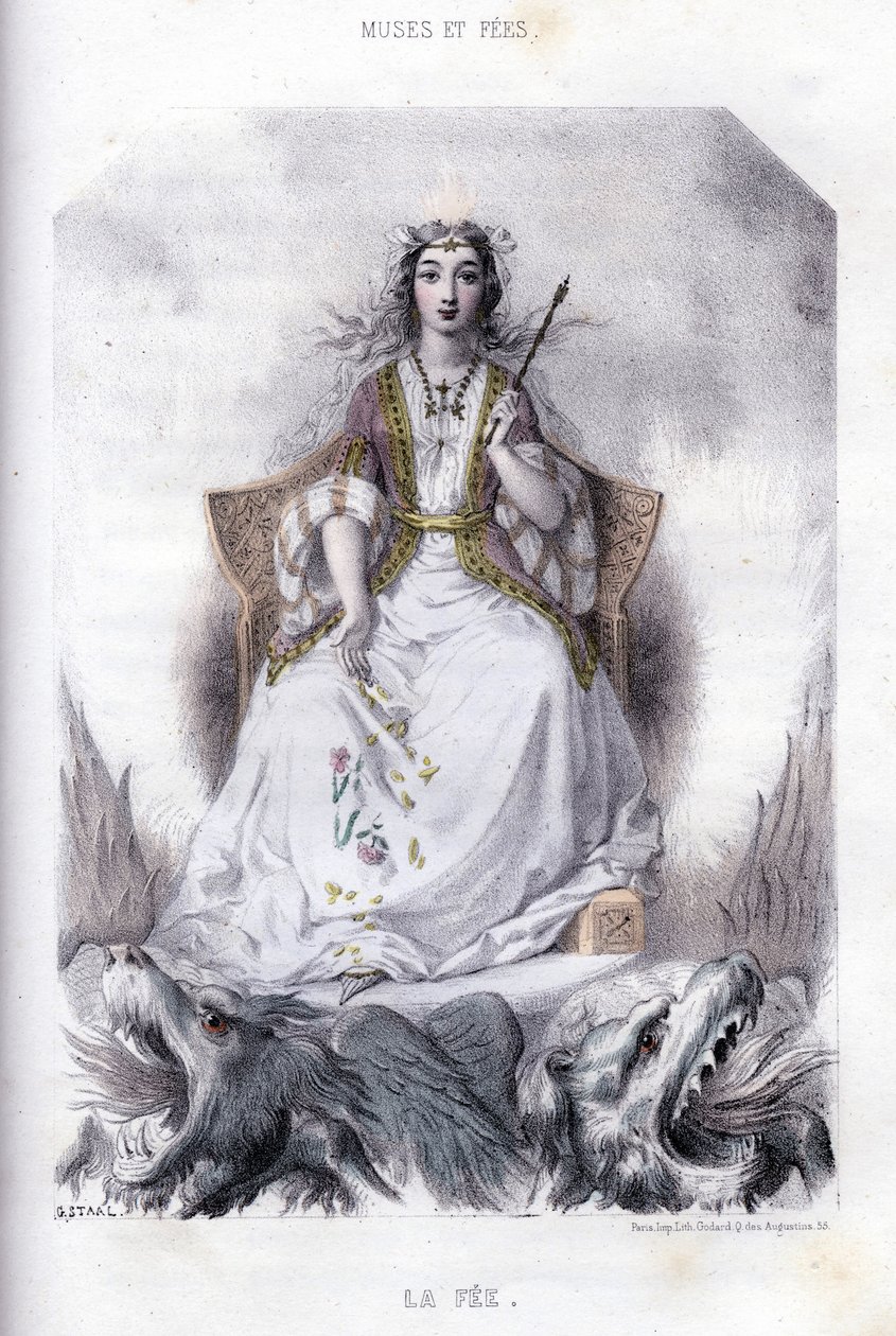 The Fairy - i "" The Mythological Women"", teckningar av G. Staal, av Mery and the Cte Foelix, Ed. G. de Gouet av Pierre Gustave Eugene Staal
