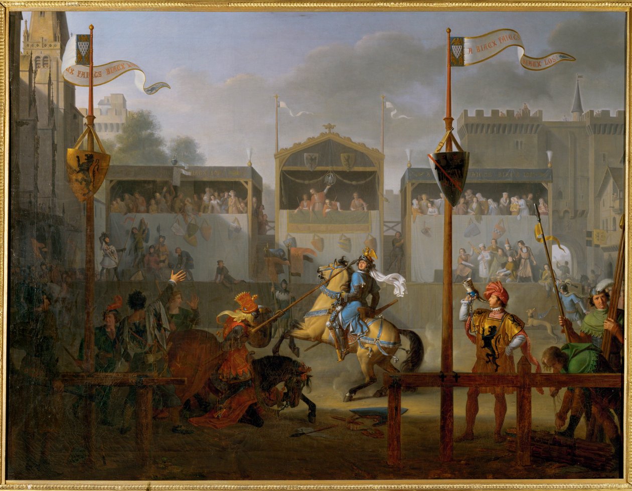 En turnering på 1300-talet (målning på duk) av Pierre Henri Revoil