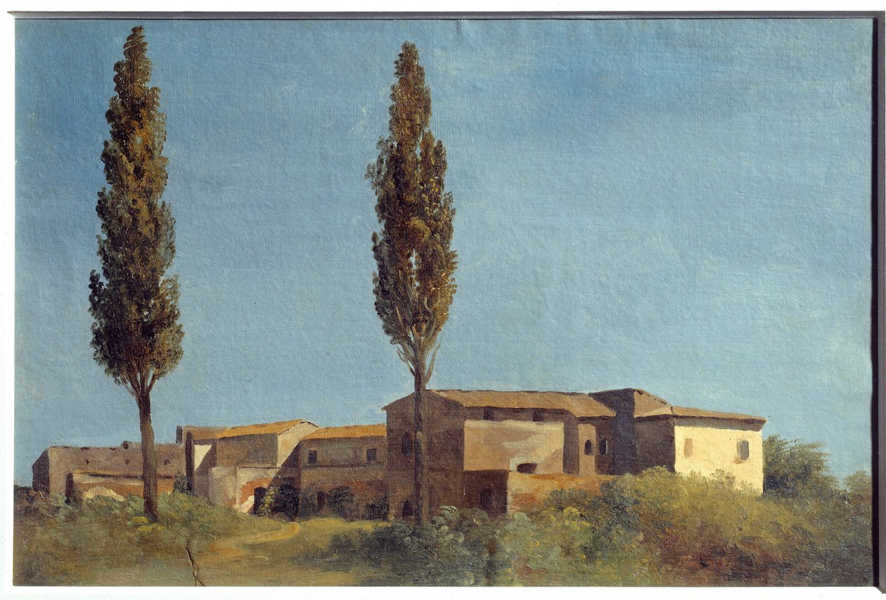 På Villa Farnese, de två poplarna. Målning av Pierre Henri De Valenciennes (1750-1819) av Pierre Henri de Valenciennes