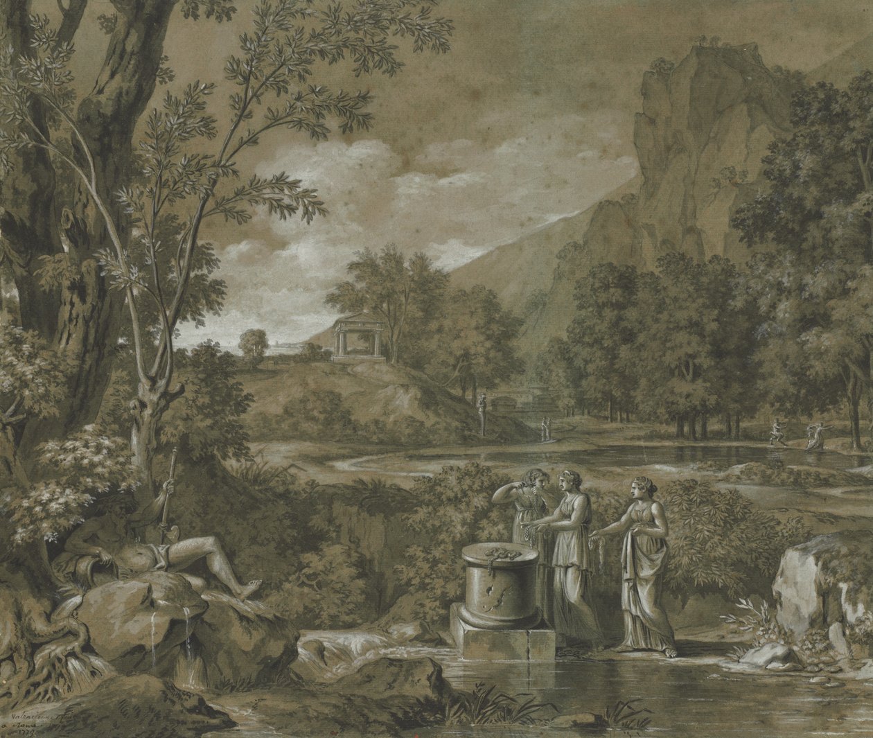 Klassiskt landskap av Pierre Henri de Valenciennes